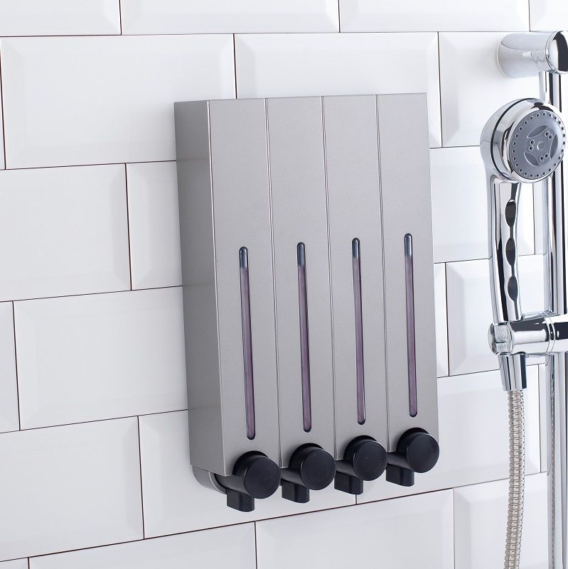 EcoFriendly Design Soap Dispenser 500ml Square 4 Chamber Shower